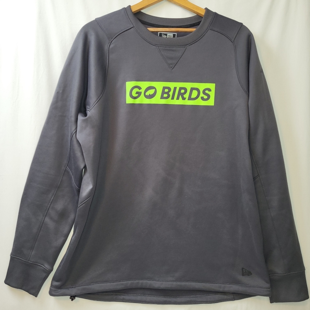 New‎ Era Fleece Crewneck Sweatshirt Philadelphia Eagles Go Birds Men's Size XL